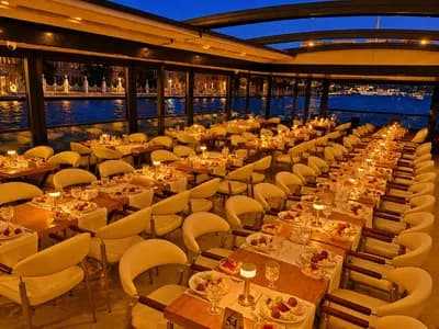 Bosphorus Dinner Cruise and Show with VIP Lounge VIP Menu, Unlimited Alcoholic Drink Meeting Point on Private Tables 3