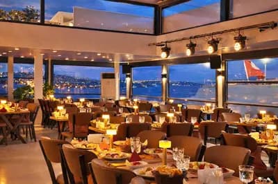 Bosphorus Dinner Cruise and Show with VIP Lounge VIP Menu, Unlimited Alcoholic Drink Meeting Point on Private Tables 1